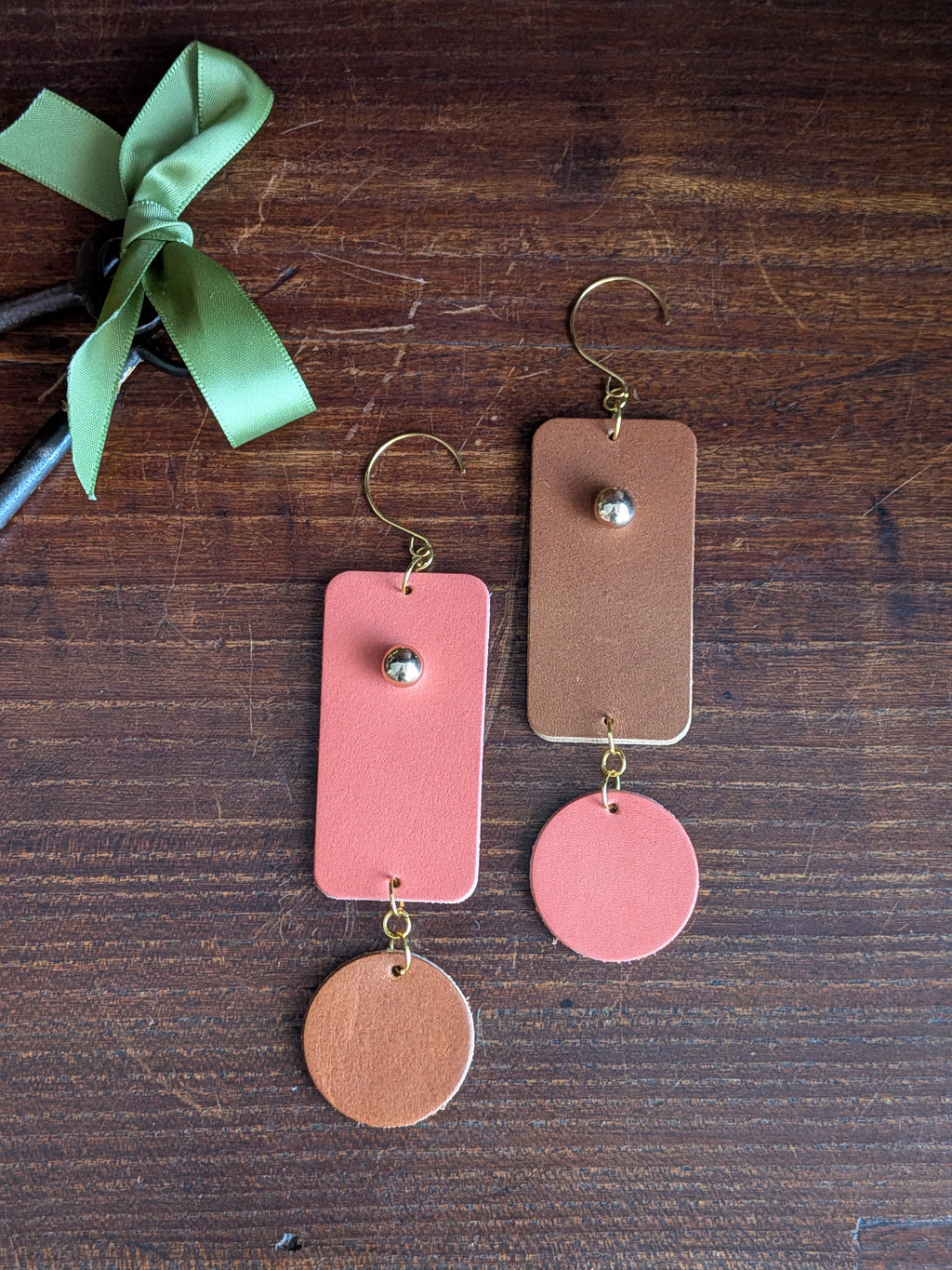 Sunset Asymmetry Geometric Drop Earrings
