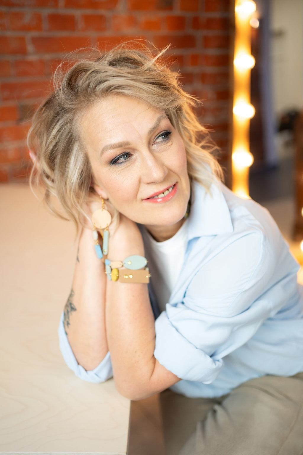 Sky & Sand Transformer – 4-in-1 Versatile Leather Accessory in Azure, Lemon & Beige