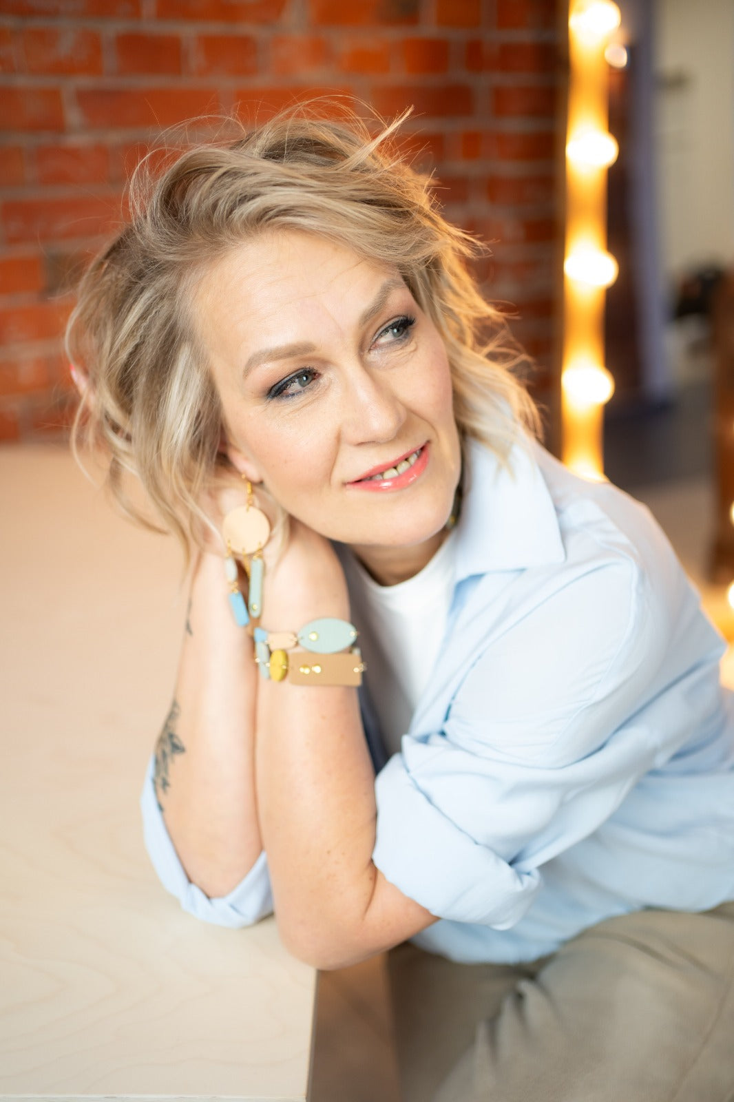 Sky & Sand Transformer – 4-in-1 Versatile Leather Accessory in Azure, Lemon & Beige