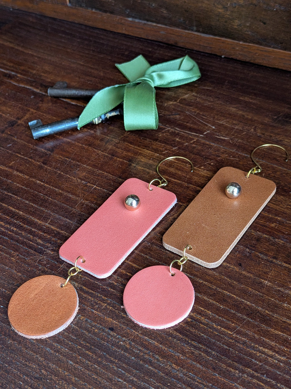 Sunset Asymmetry Geometric Drop Earrings