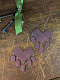 The Bordeaux Peak | Long Vine Leather V-Drops