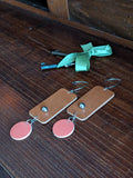 Peach & Earth Geometric Drop Earrings