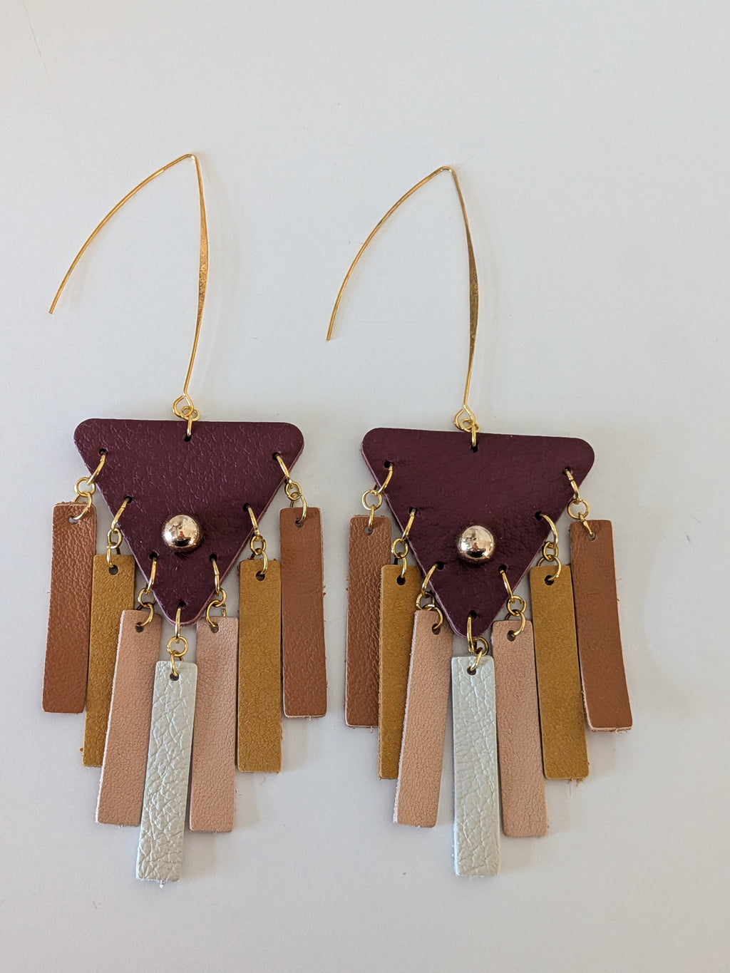 Berry & Earth Tribal Fringe Earrings