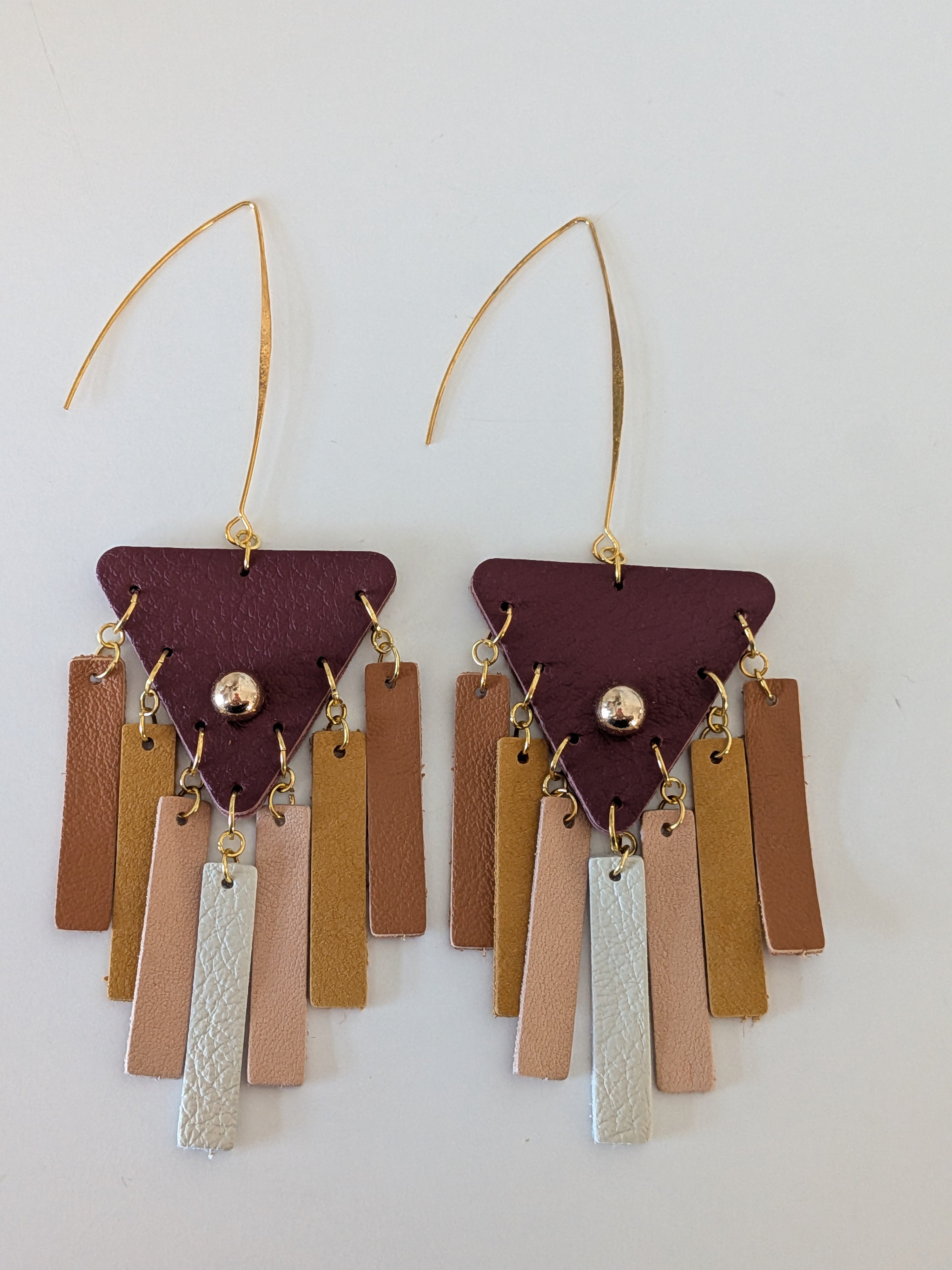 Berry & Earth Tribal Fringe Earrings