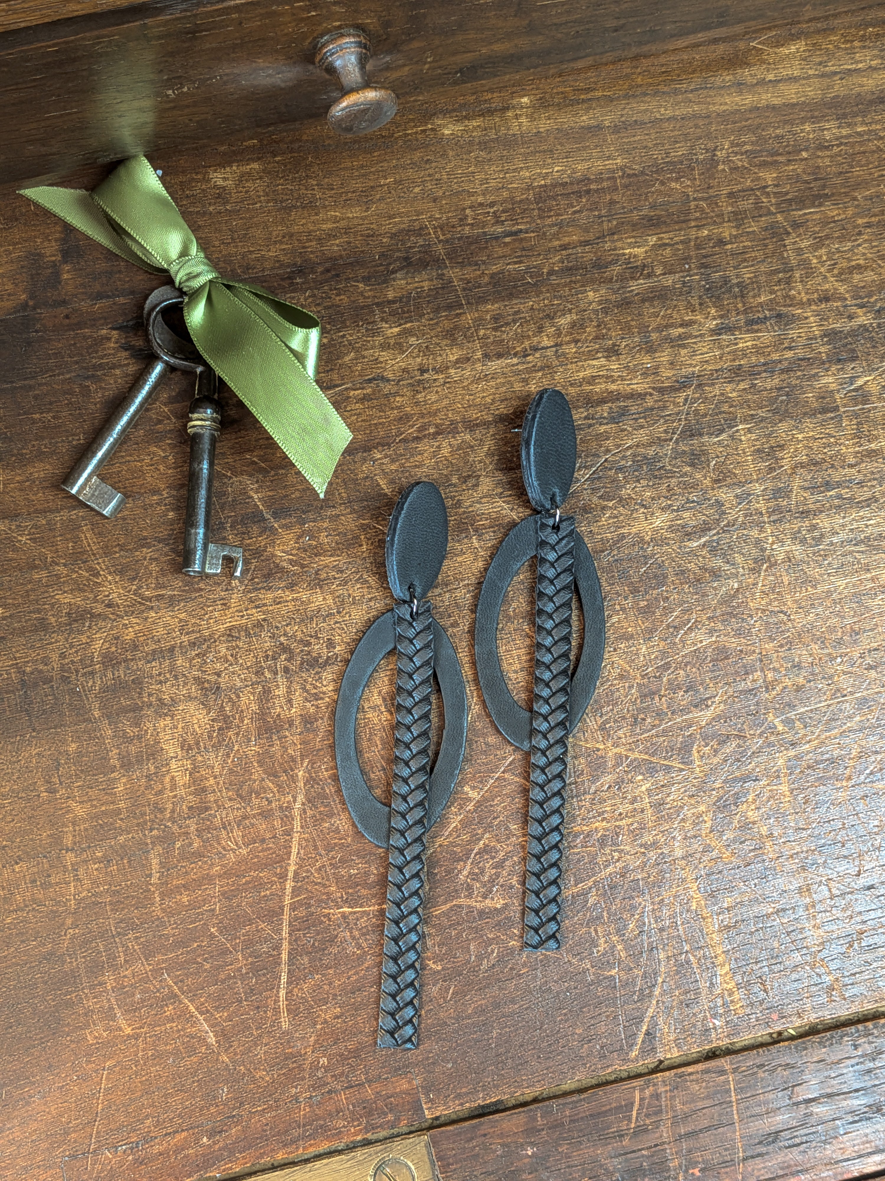 The Weaver Oval | Limited Edition Black Textured Studs