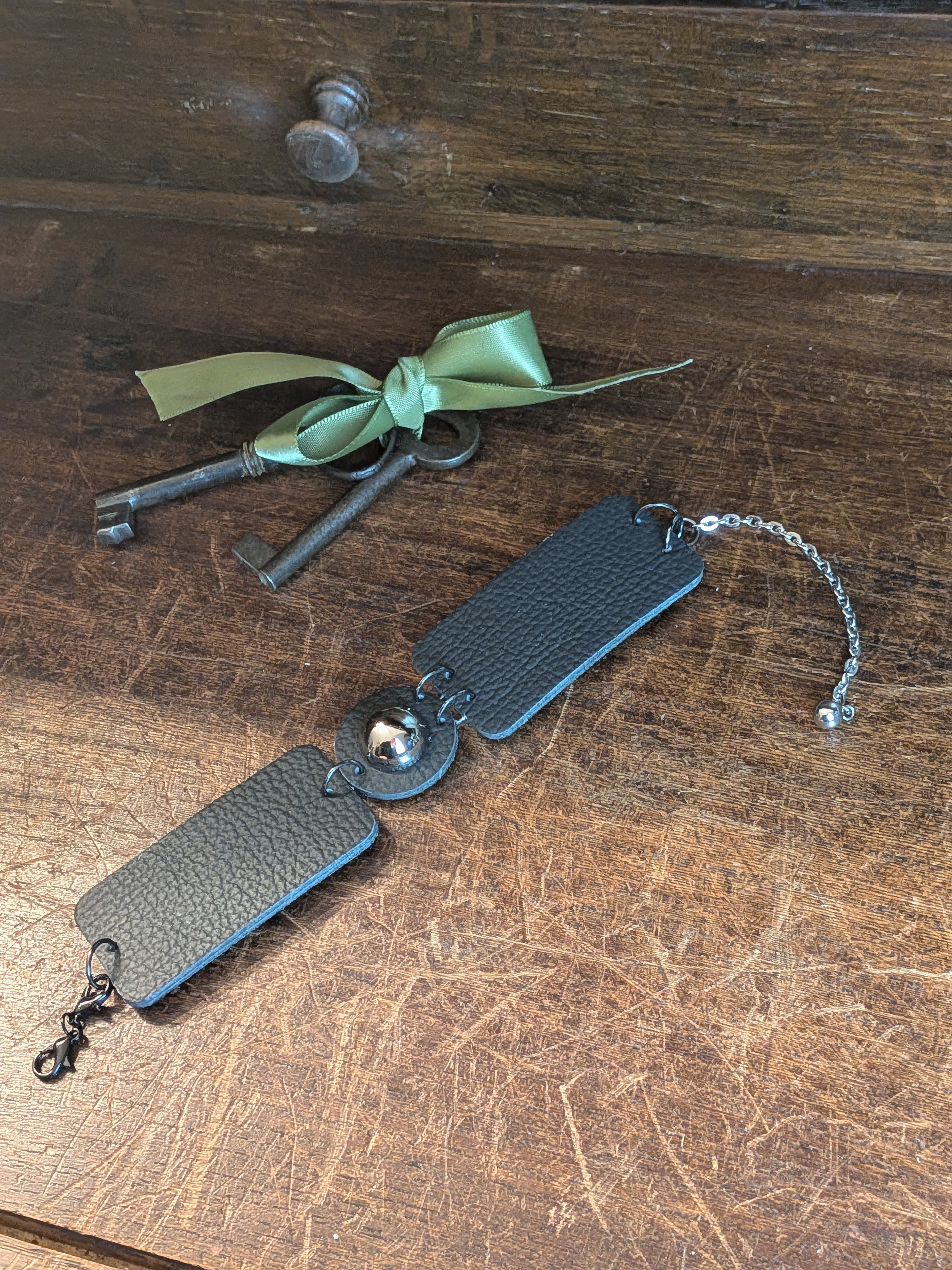 Night Shadow: Silver Hemisphere Bracelet