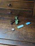 4-in-1 Transformable Leather Bracelet & Pendant – Sky Blue, Teal & Beige