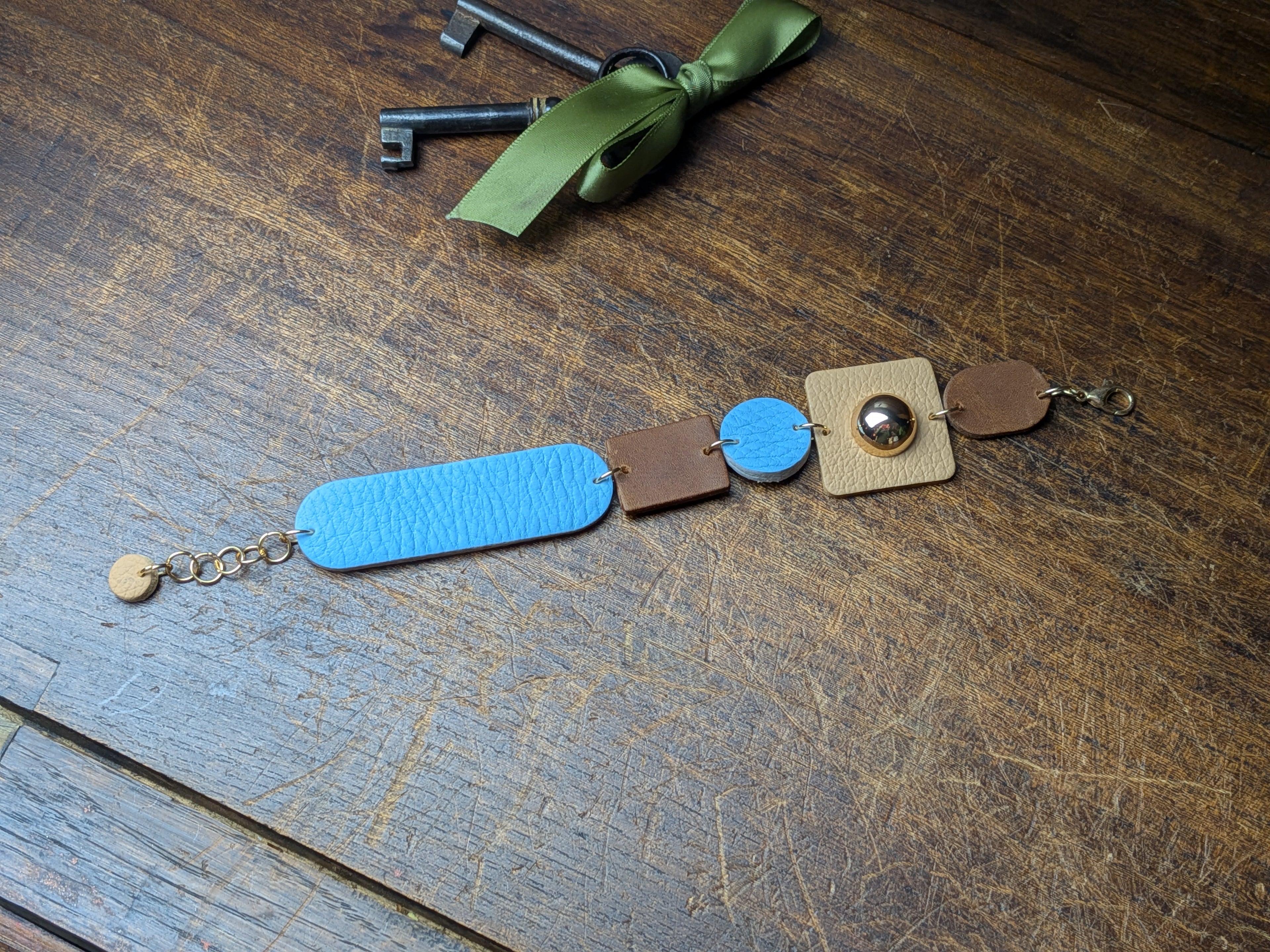 The Azure Transformer – 4-in-1 Leather Bracelet, Pendant & Style Charm