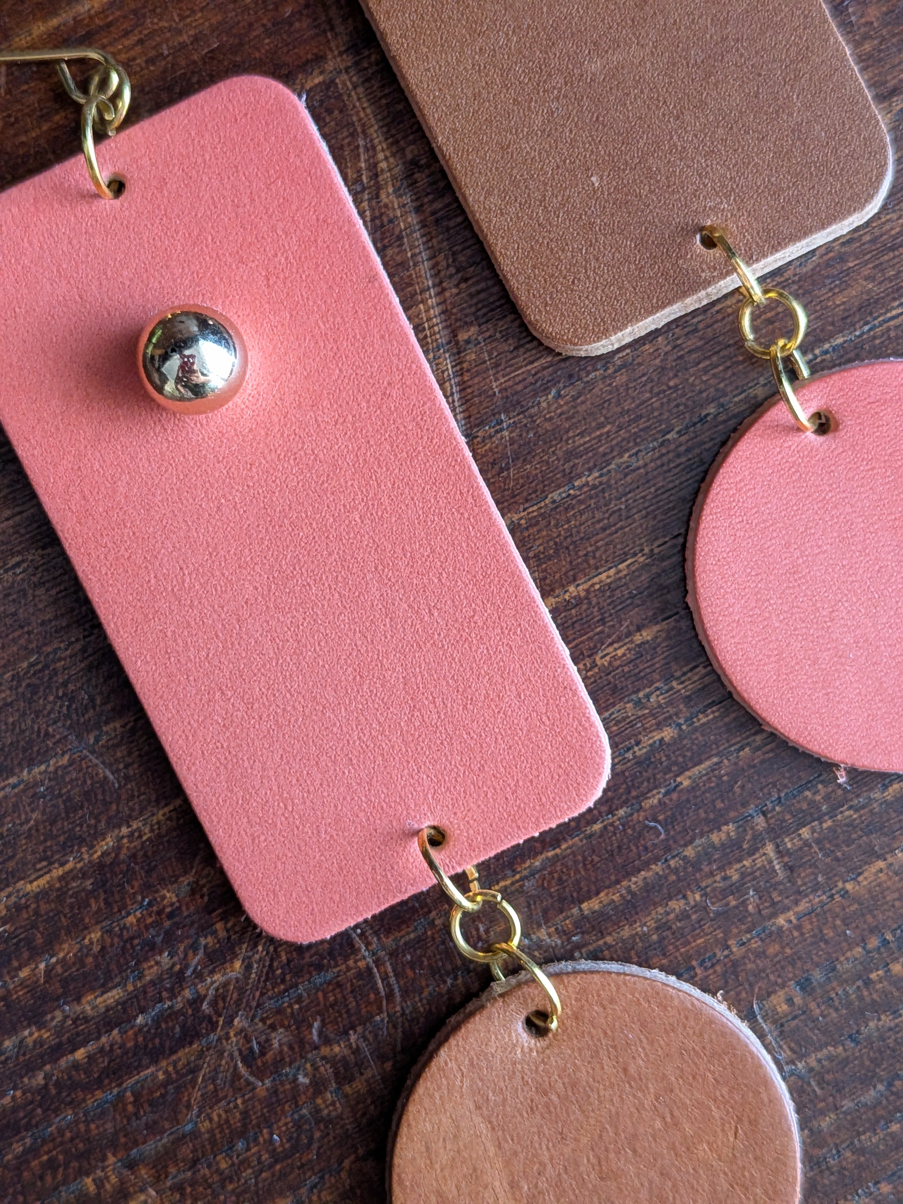 Sunset Asymmetry Geometric Drop Earrings