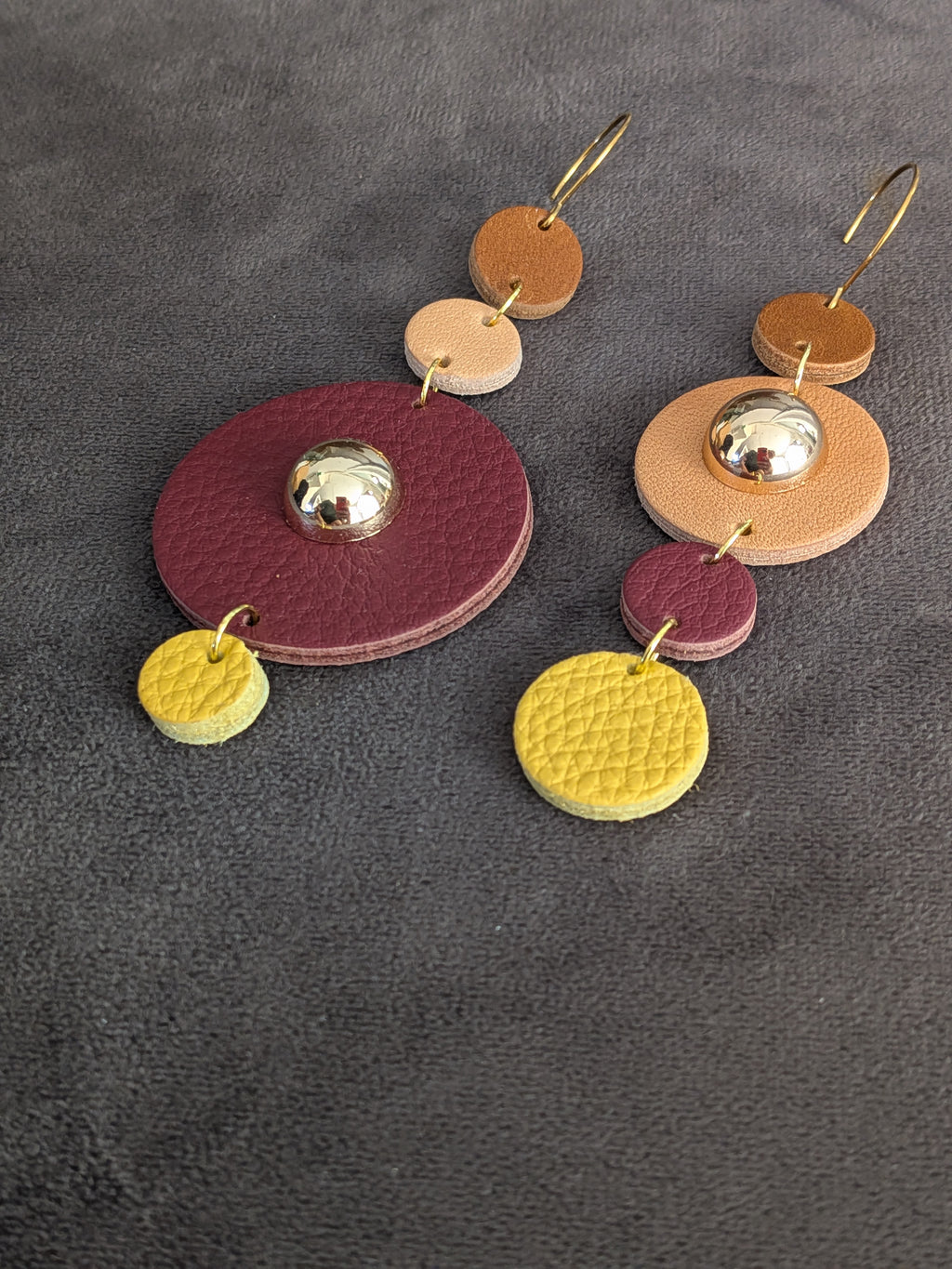 Solar Cascade Asymmetrical Earrings