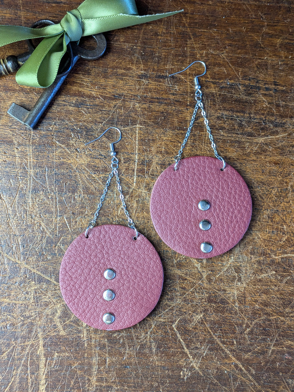 Crimson Rebel Chain Drop Earrings