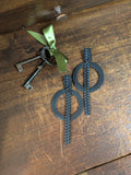 The Midnight Weave | Black Leather Statement Earrings