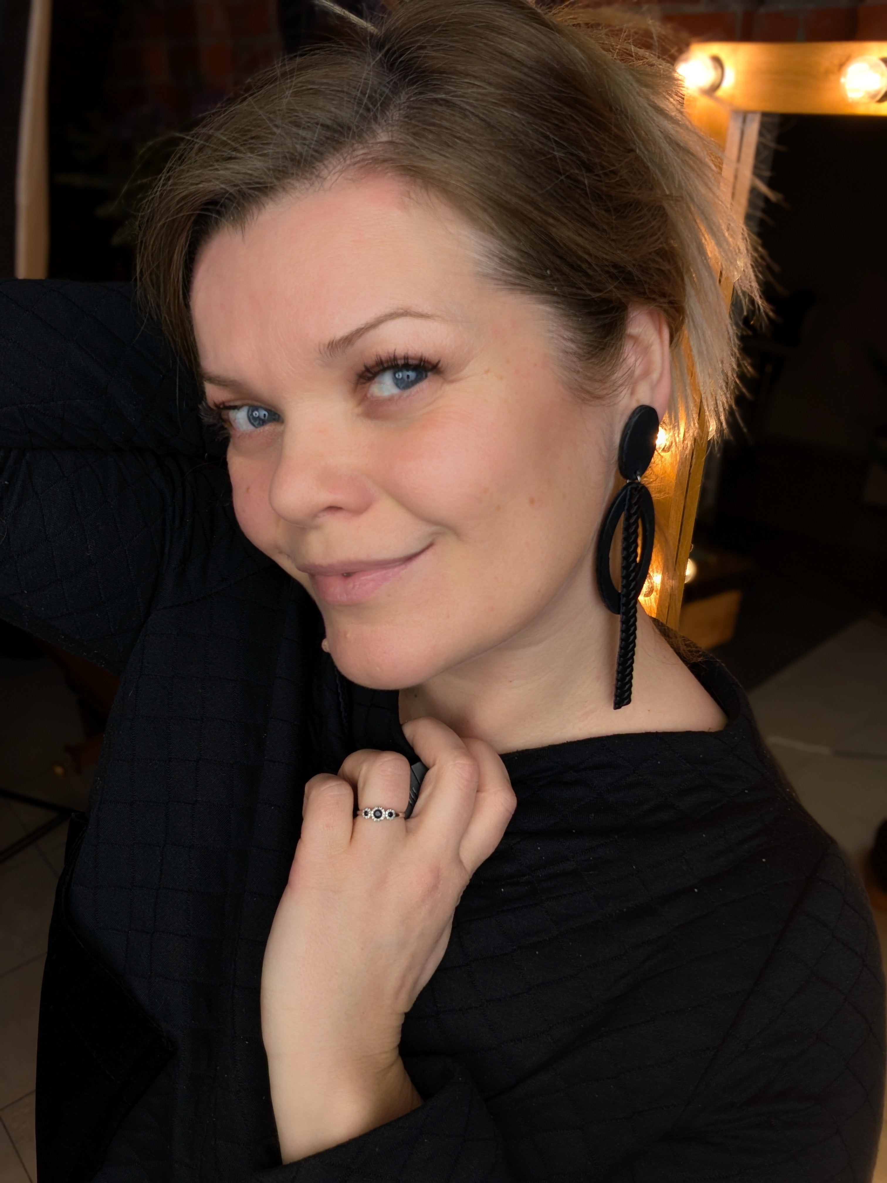 The Weaver Oval | Limited Edition Black Textured Studs