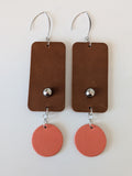 Peach & Earth Geometric Drop Earrings
