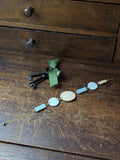 4-in-1 Transformable Leather Bracelet & Pendant – Sky Blue & Sand