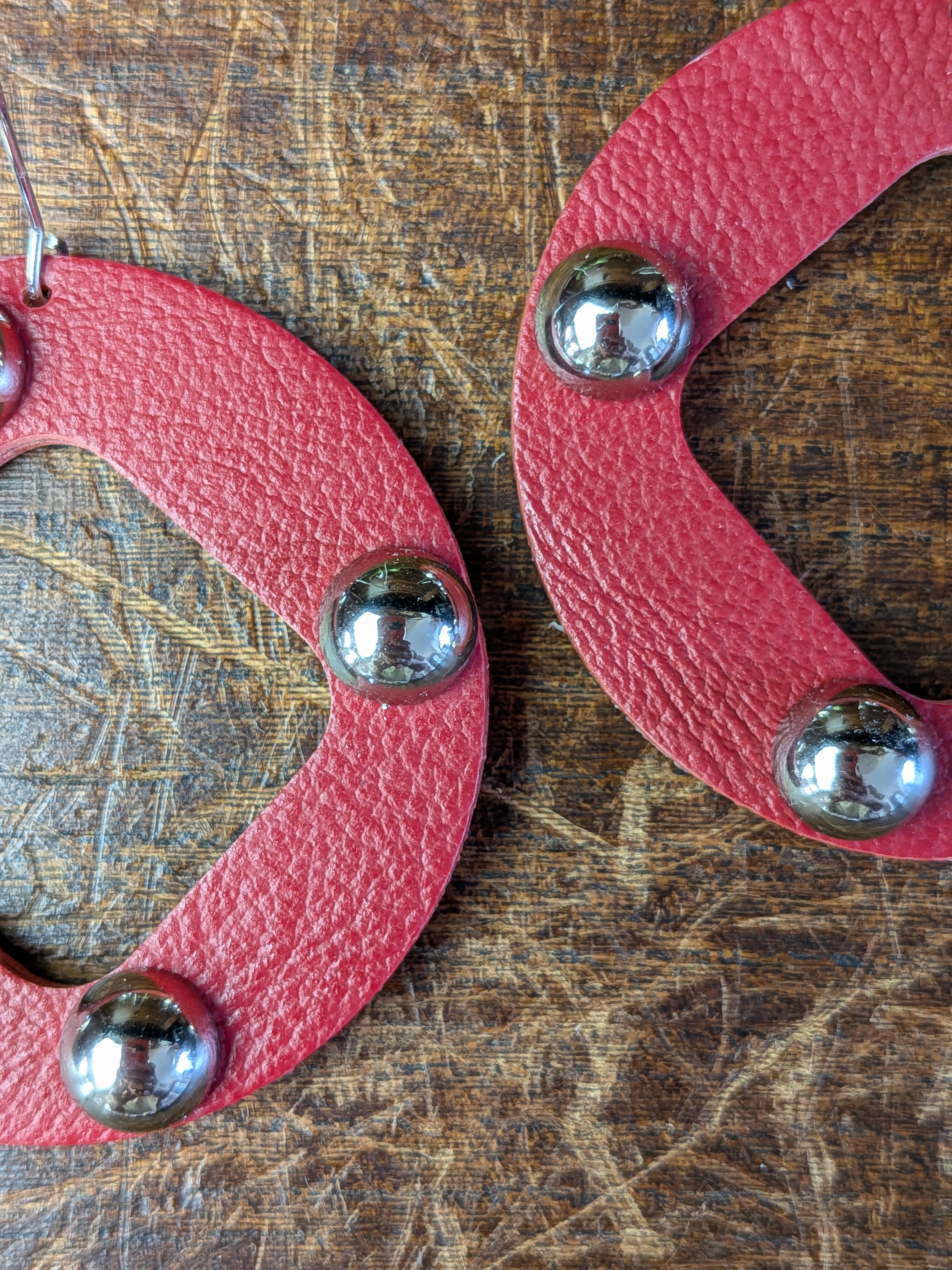 Quad-Sphere Crimson Halo Earrings
