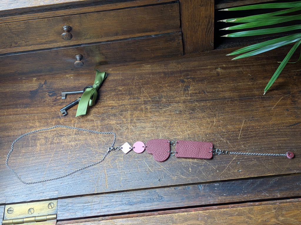 The Rose Wine Versatile | 4-in-1 Leather Charm & Necklace Set