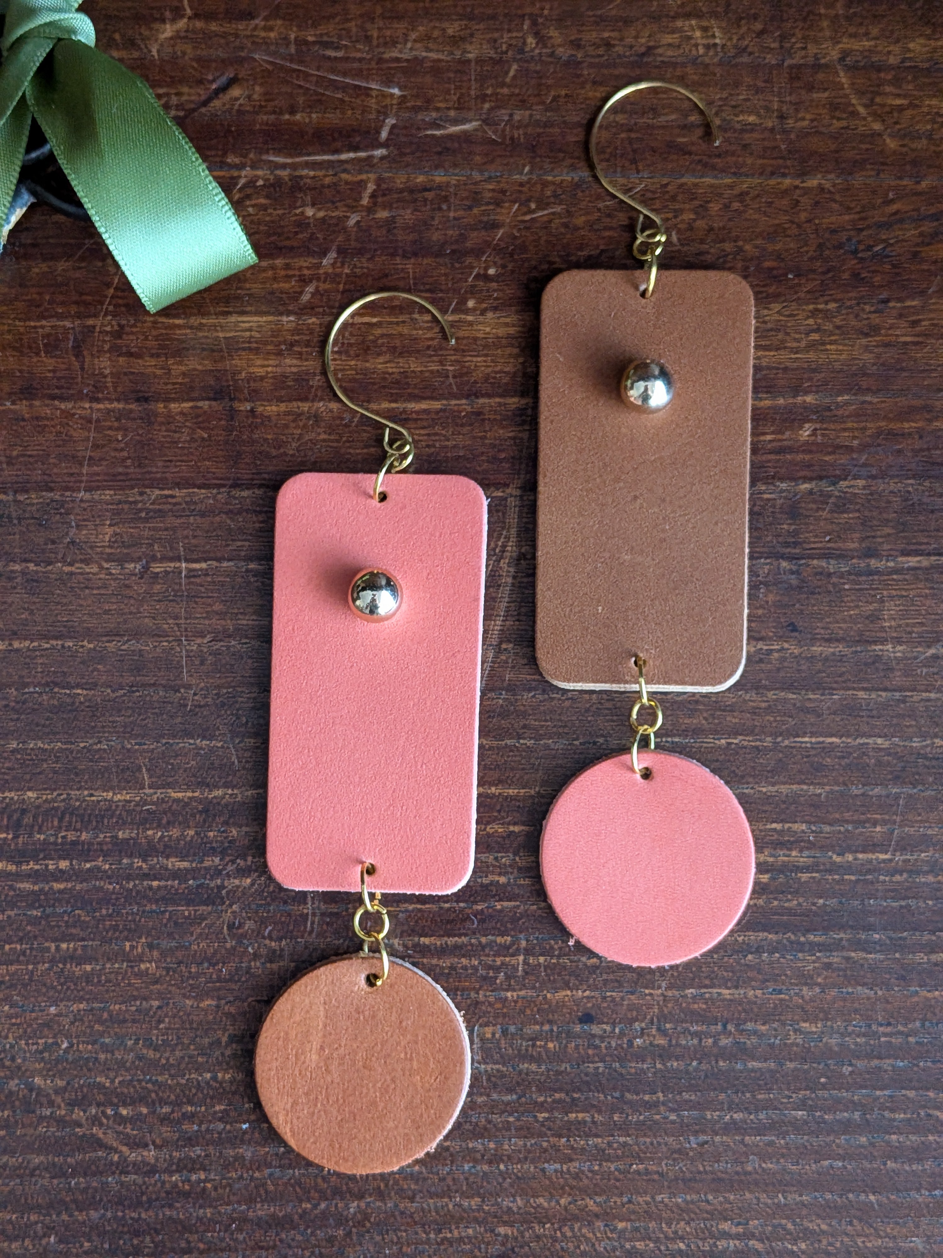 Sunset Asymmetry Geometric Drop Earrings