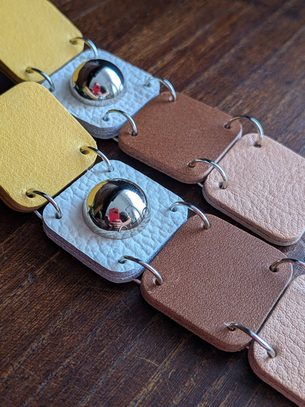Ochre & Earth Mosaic Stud Drop Earrings