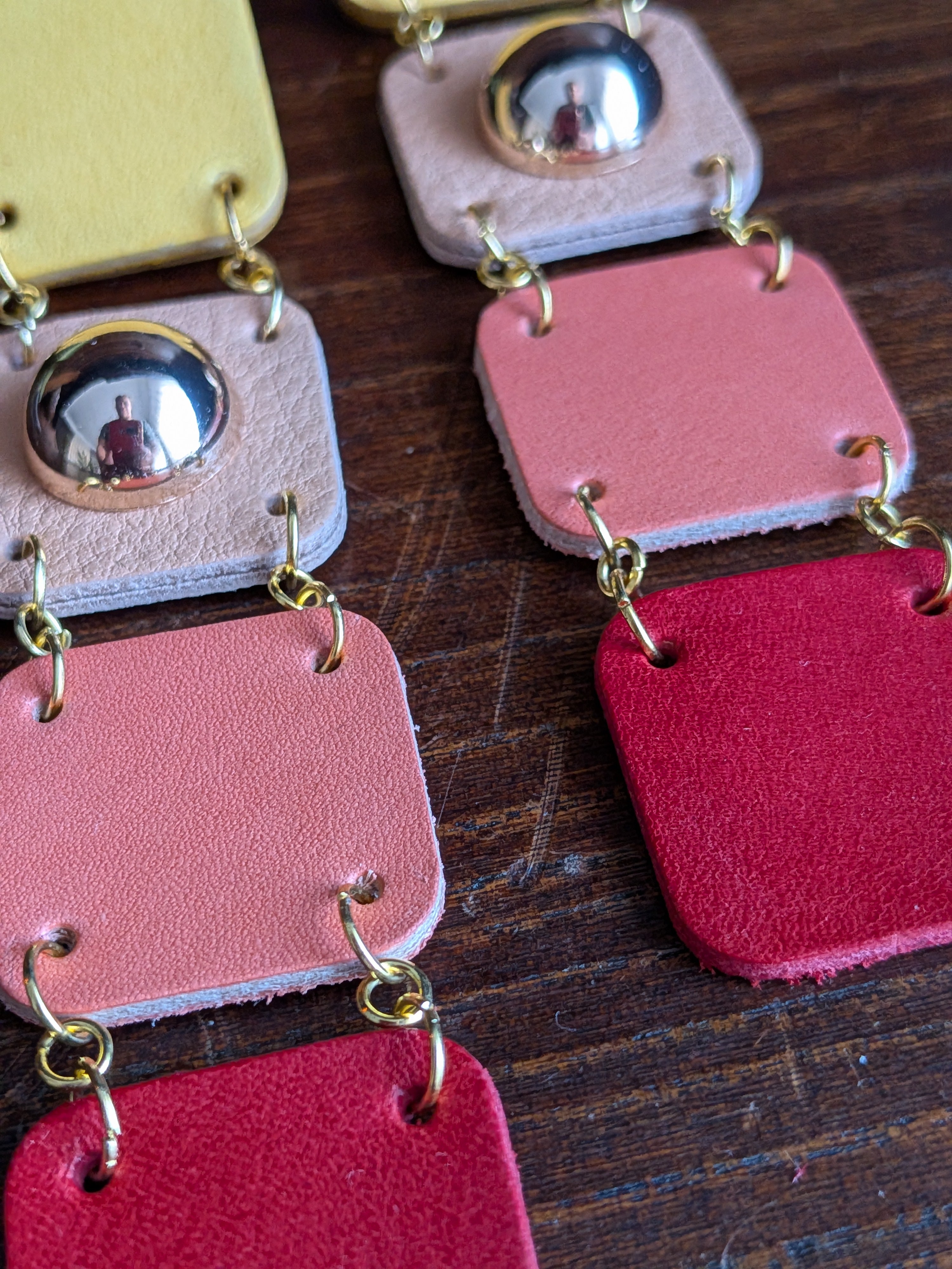 Sunset Mosaic Stud Drop Earrings