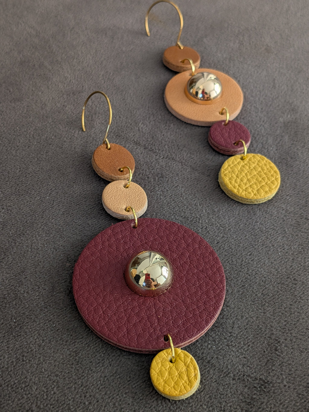 Solar Cascade Asymmetrical Earrings