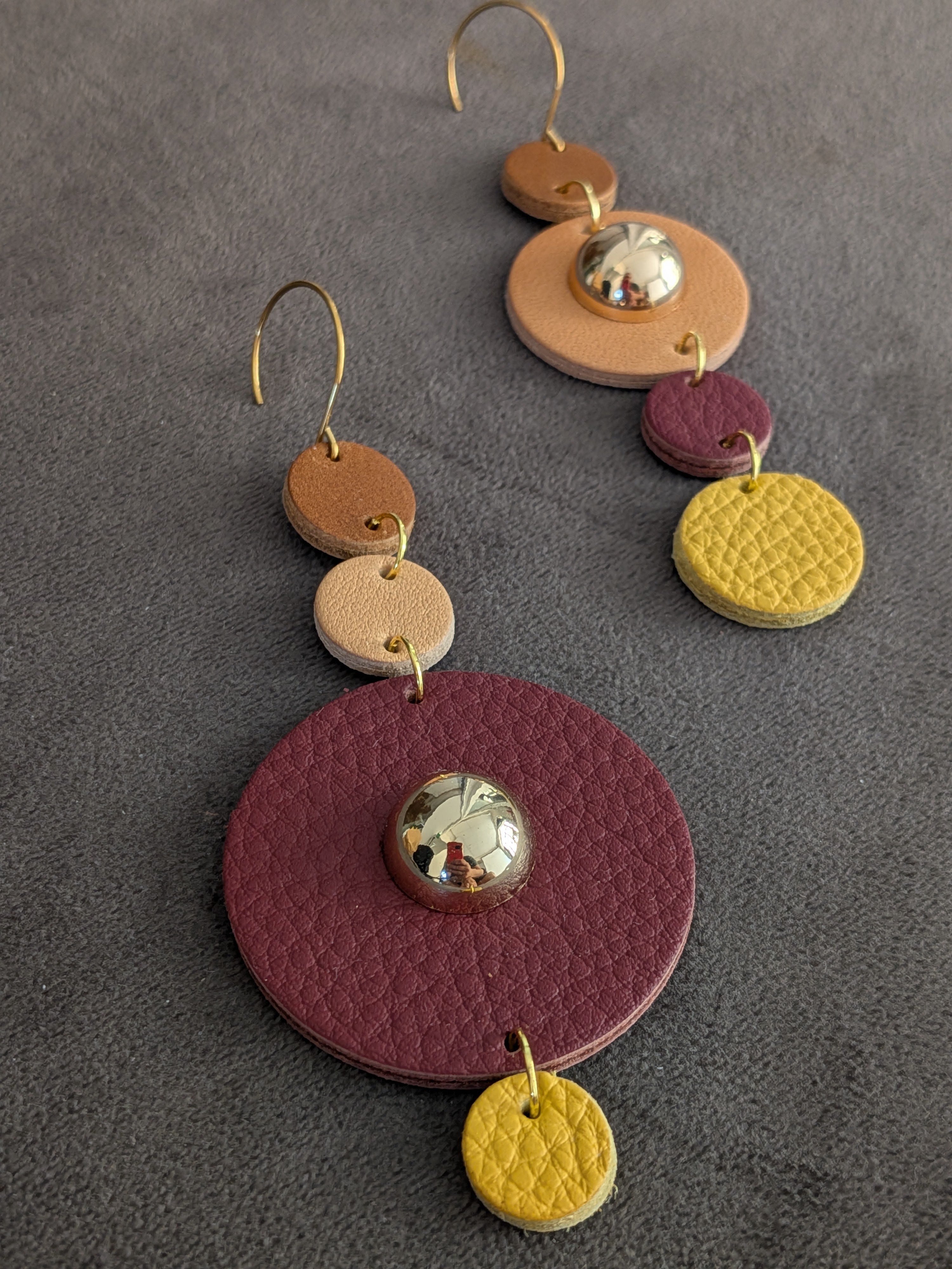 Solar Cascade Asymmetrical Earrings