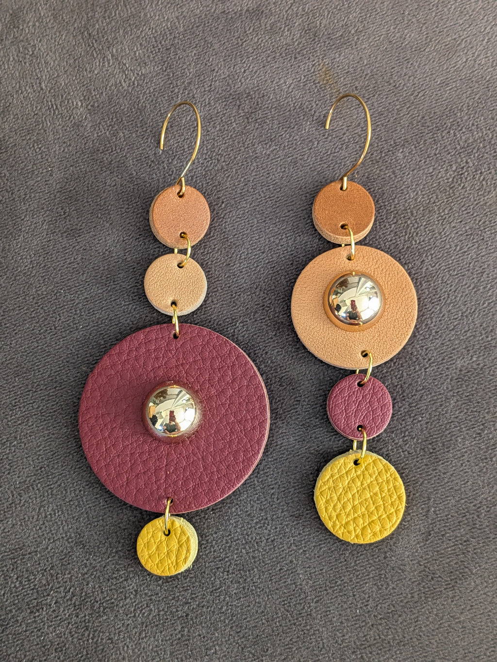 Solar Cascade Asymmetrical Earrings