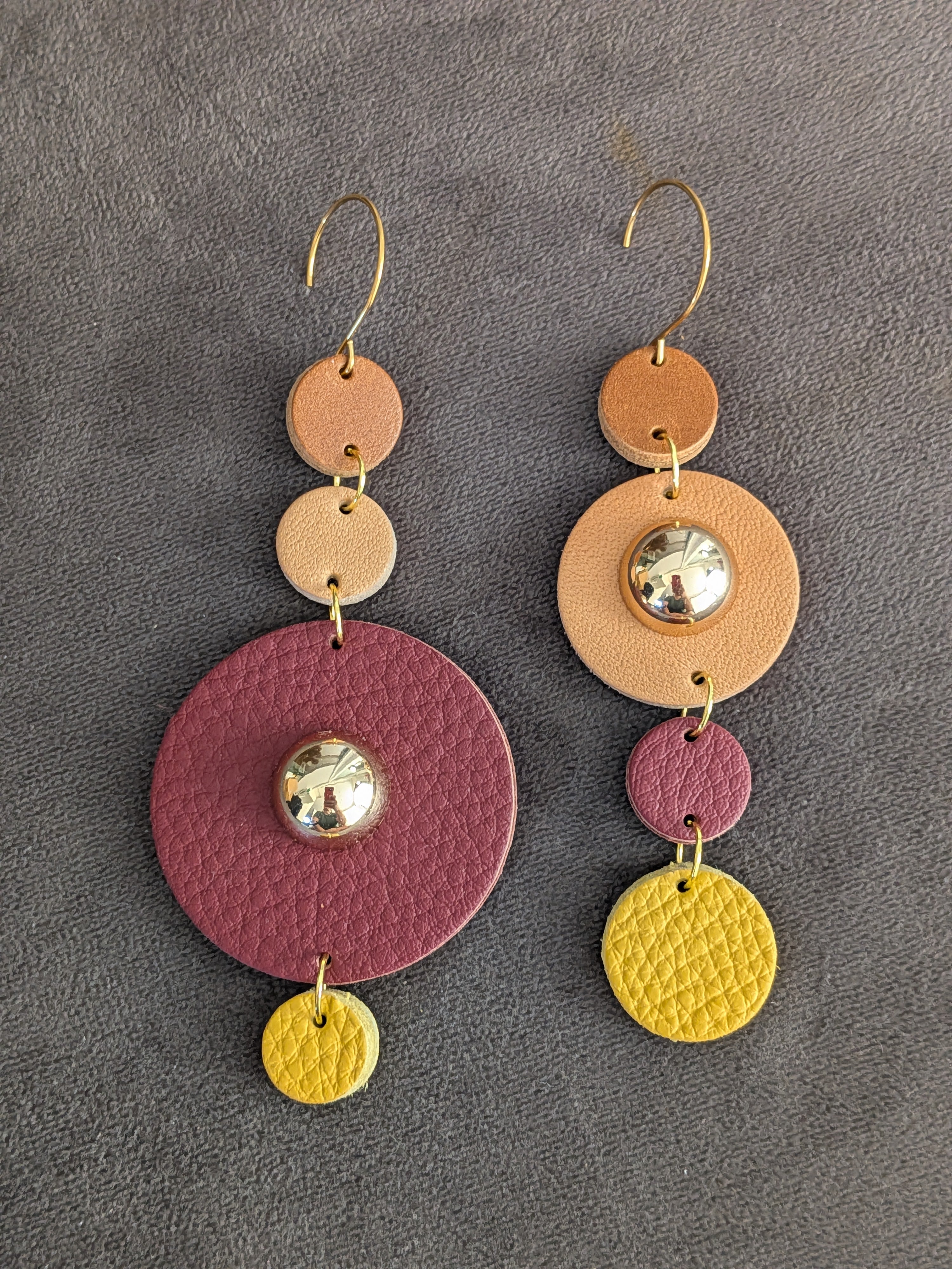 Solar Cascade Asymmetrical Earrings