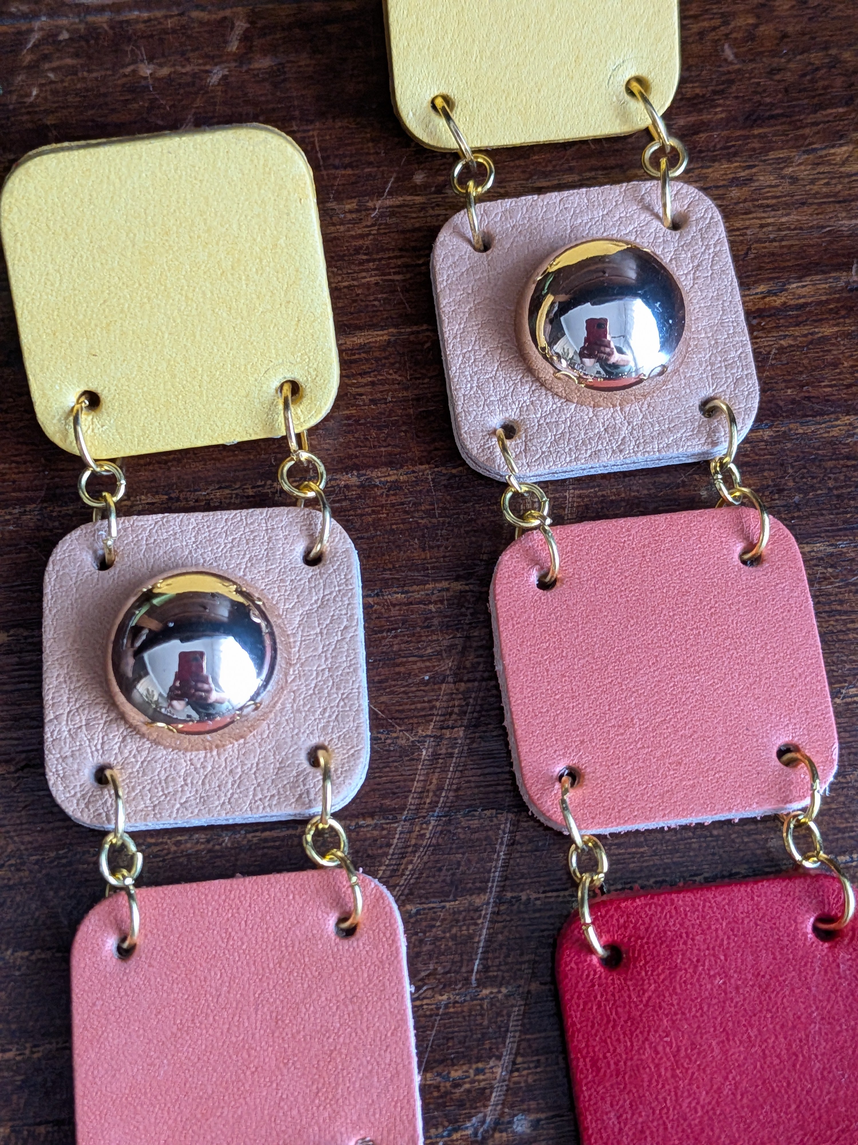 Sunset Mosaic Stud Drop Earrings
