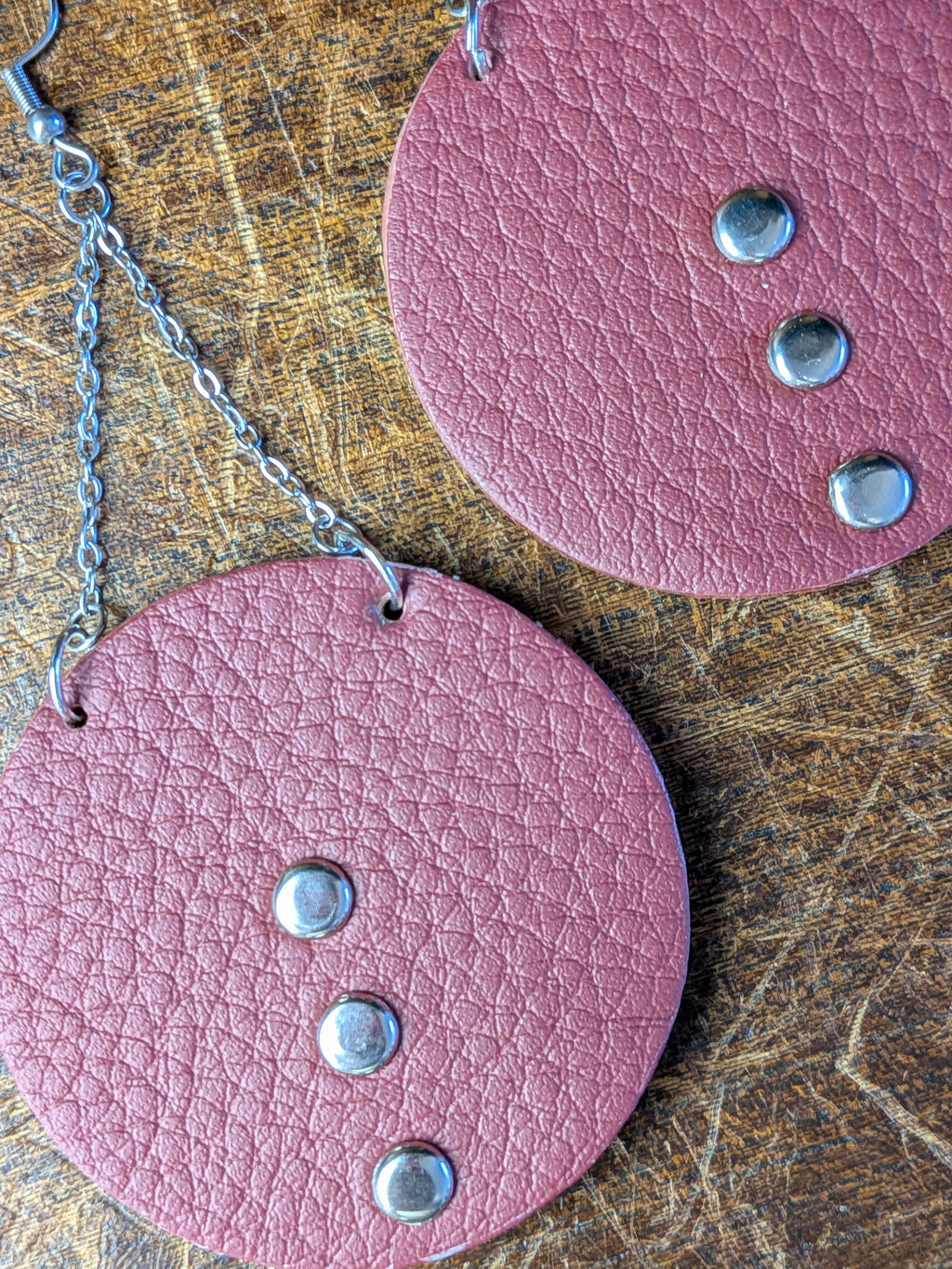 Crimson Rebel Chain Drop Earrings