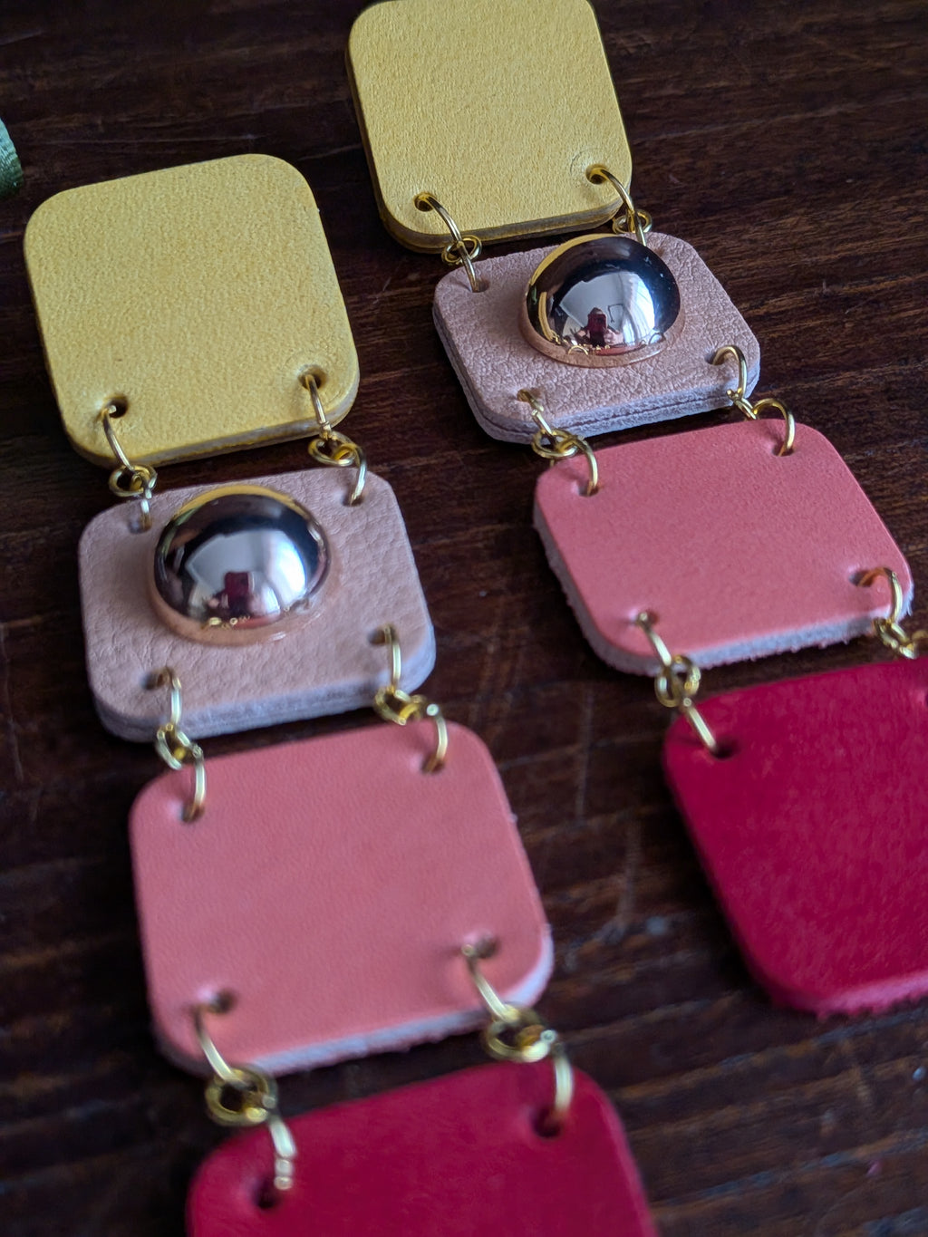 Sunset Mosaic Stud Drop Earrings