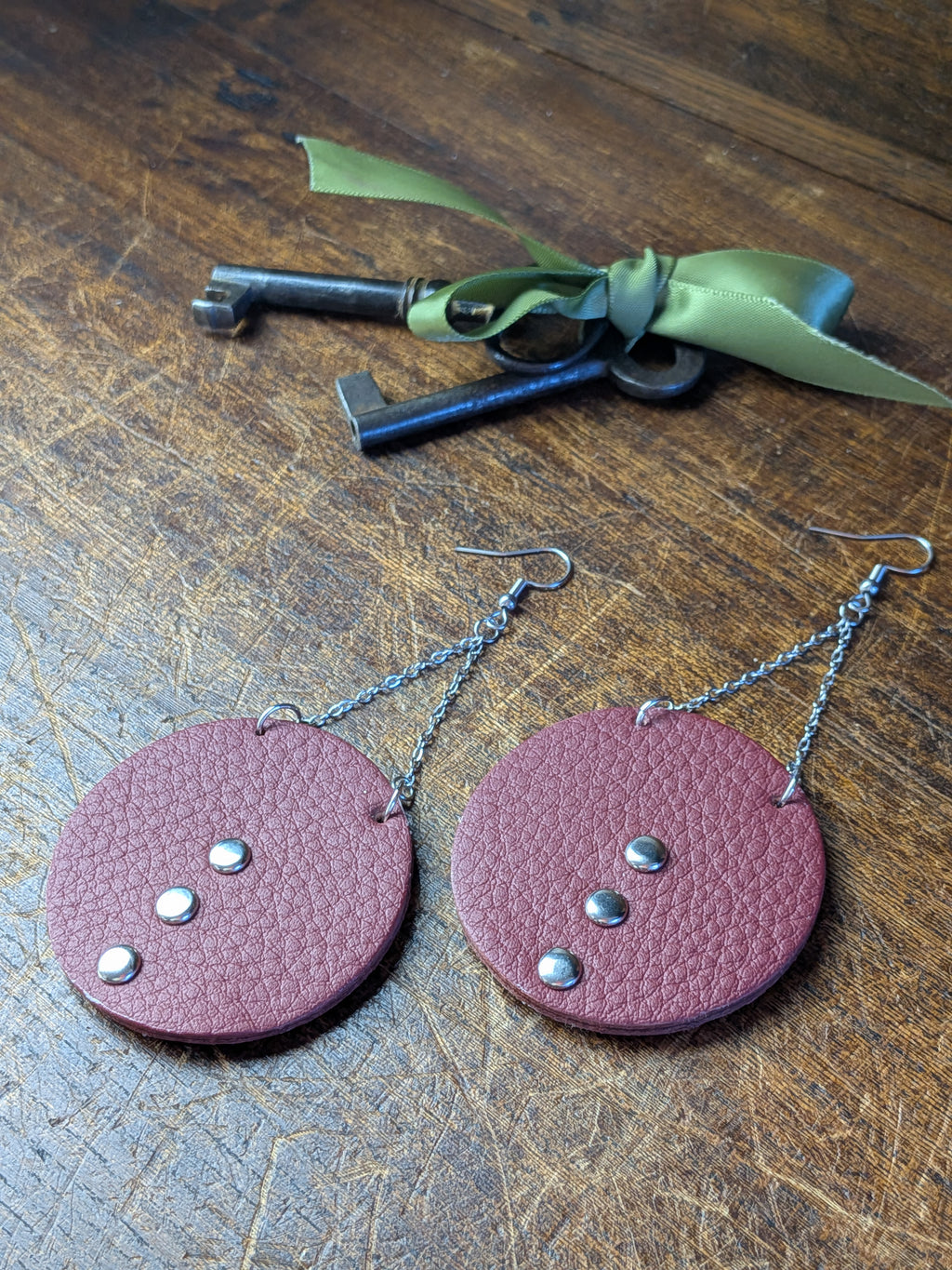 Crimson Rebel Chain Drop Earrings