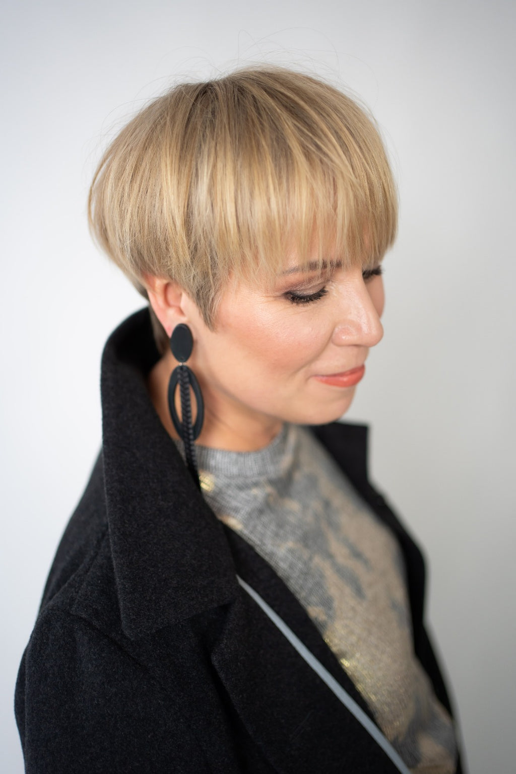 The Weaver Oval | Limited Edition Black Textured Studs