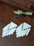 Warm Ivory Tiered Fringe Statement Earrings