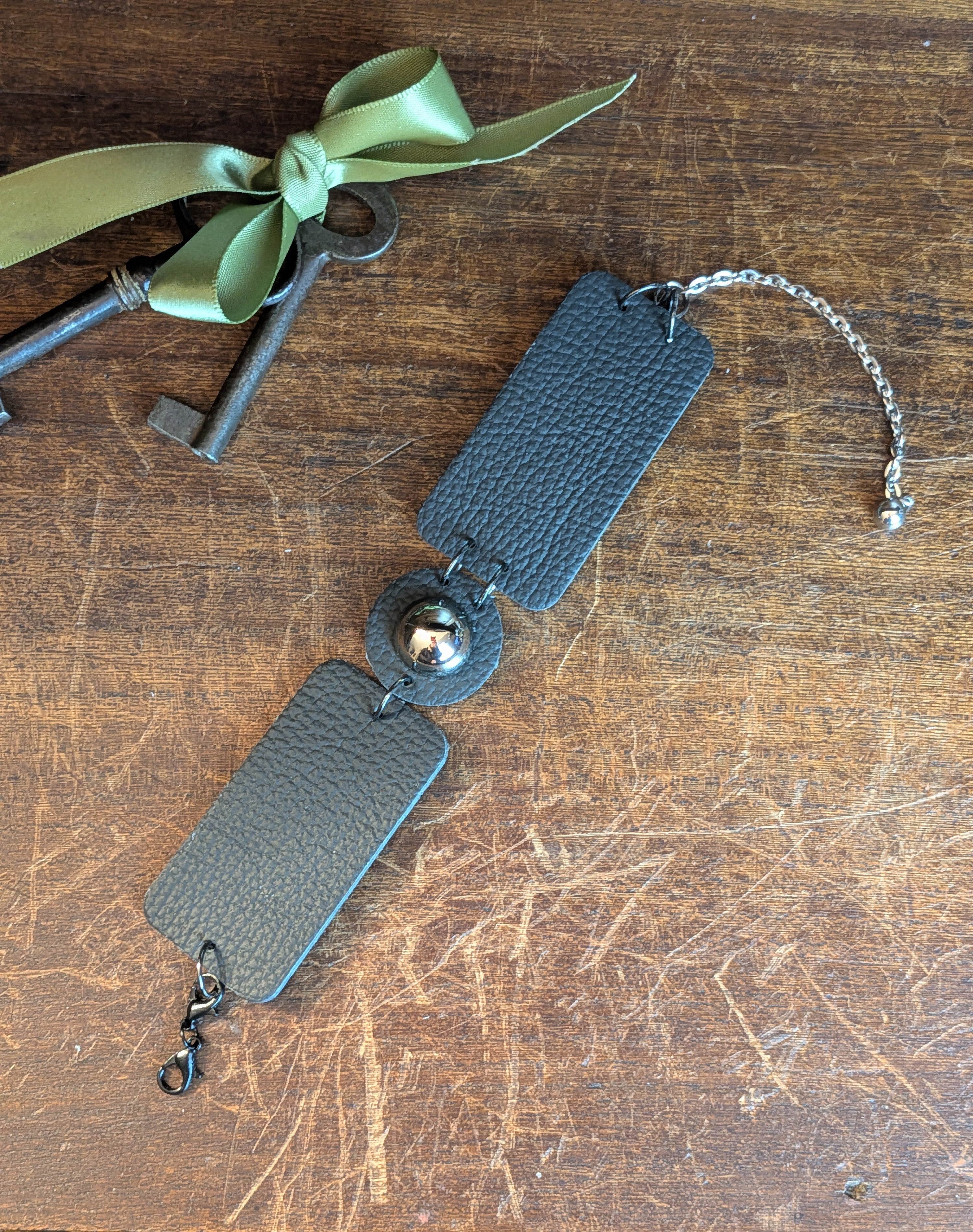 Night Shadow: Silver Hemisphere Bracelet