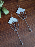Ivory Arrowhead Kinetic Chain Earrings