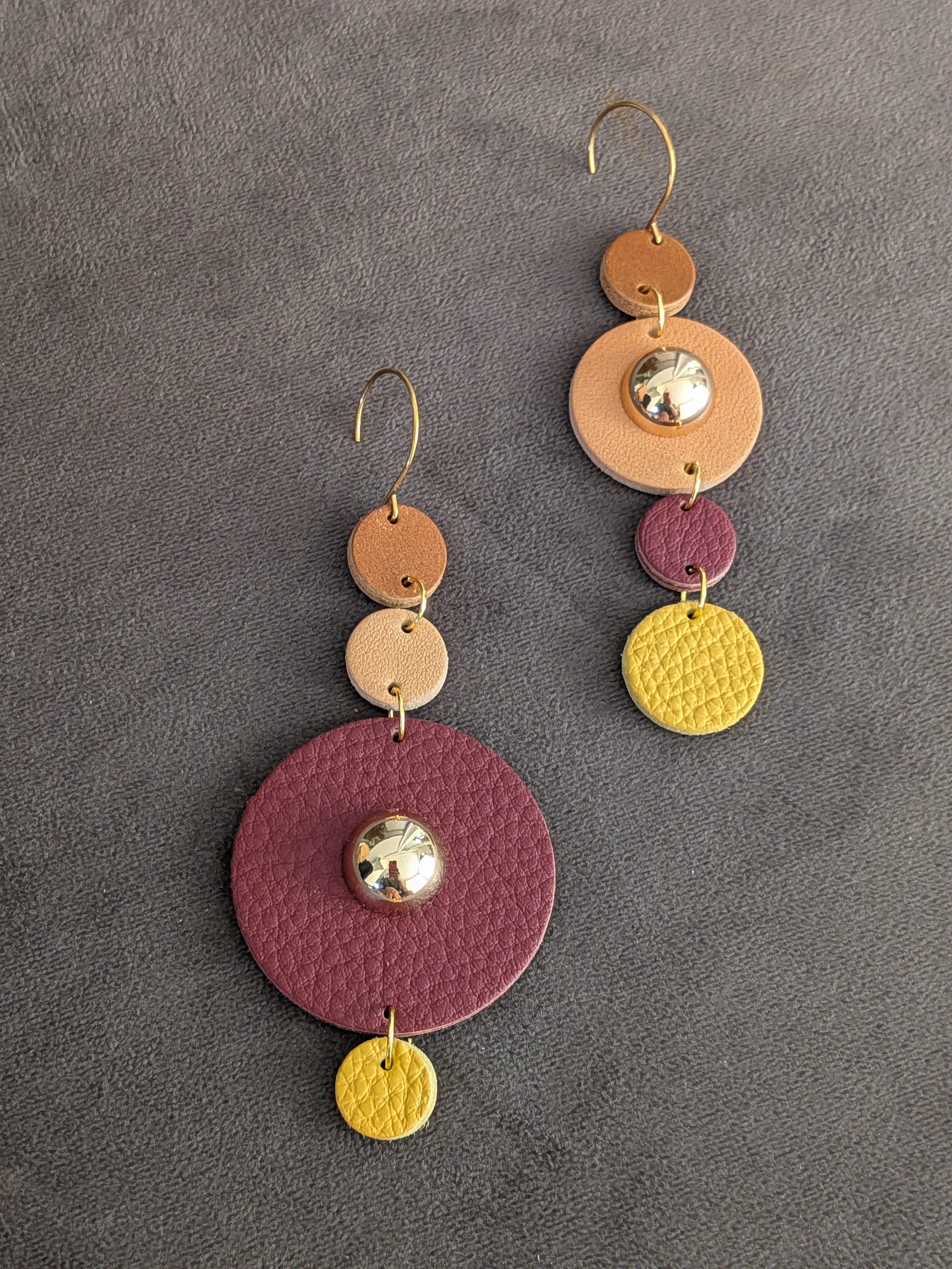 Solar Cascade Asymmetrical Earrings