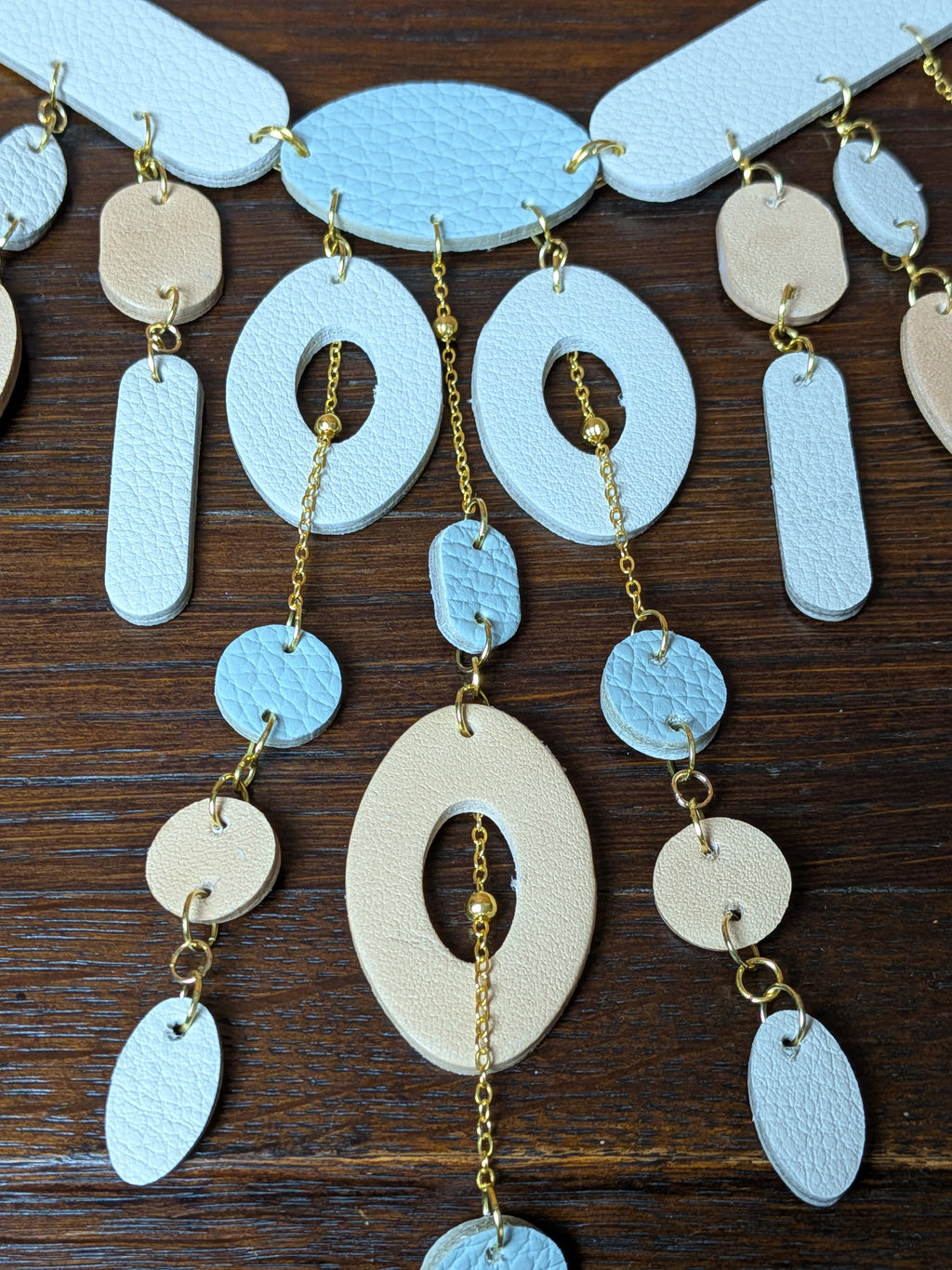 SERENE RHYTHM | Pastel Leather Statement Necklace