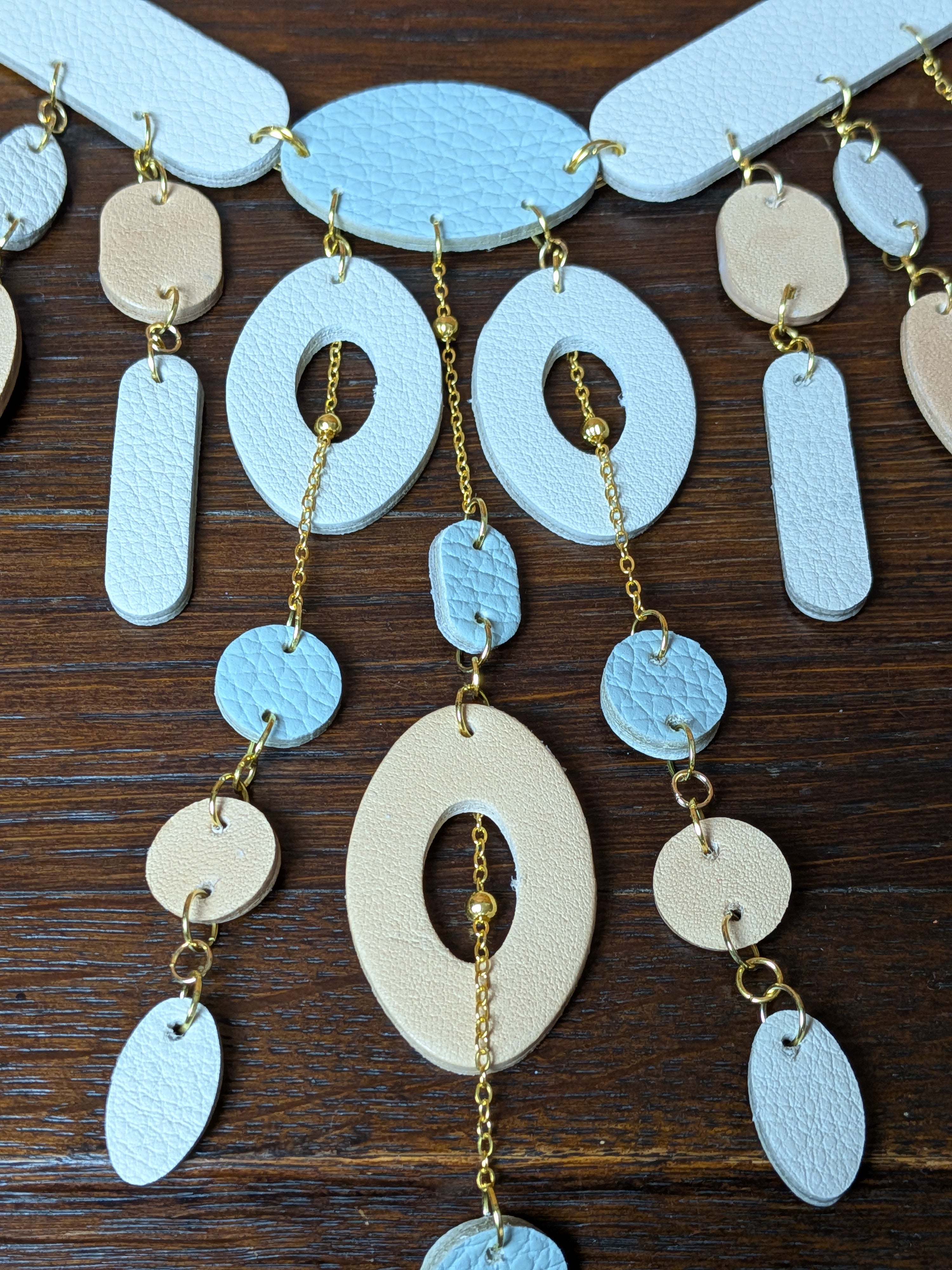 SERENE RHYTHM | Pastel Leather Statement Necklace