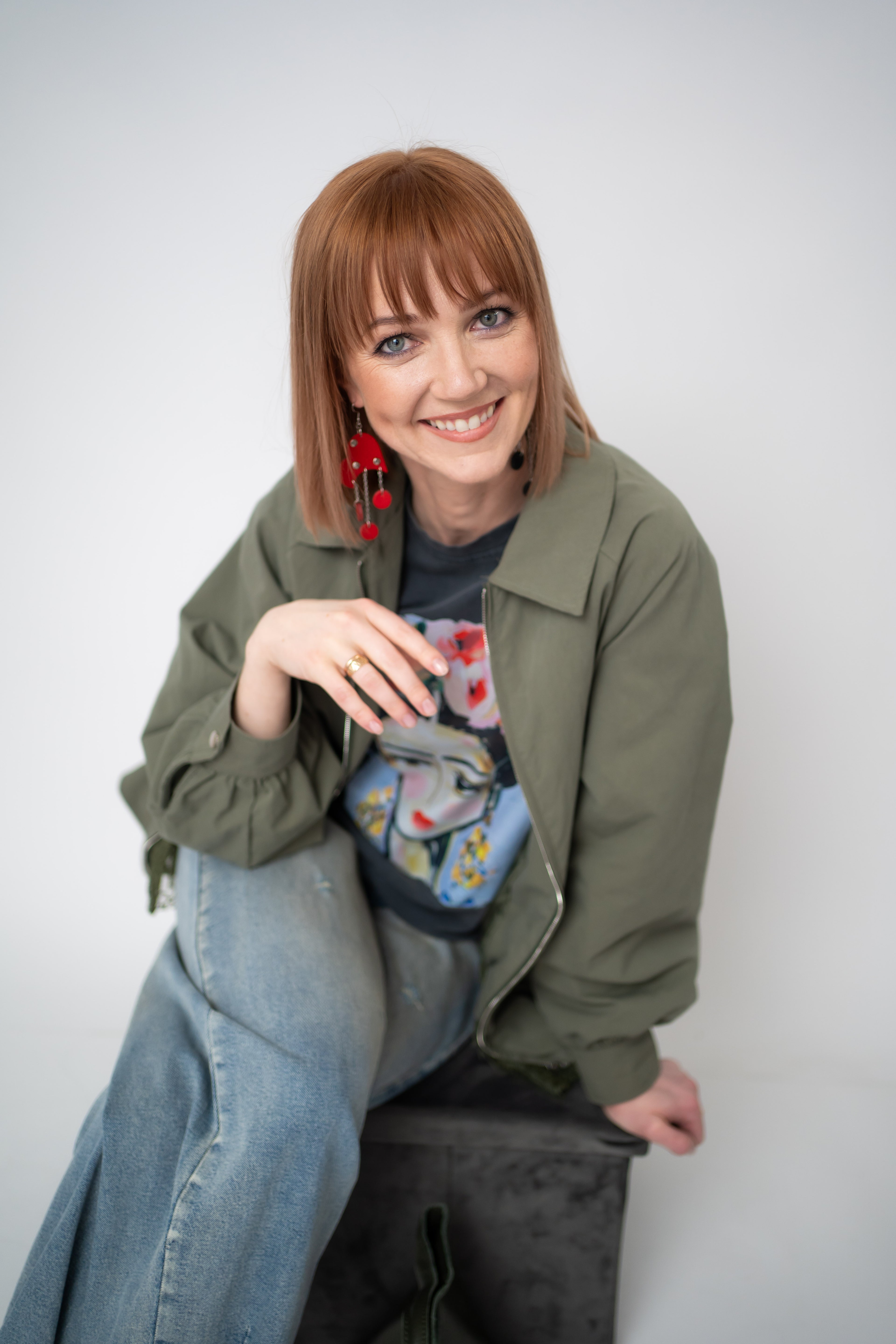 Heart & Shadow Asymmetric Drops – Bold Red & Black Leather Statement Earrings