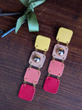 Sunset Mosaic Stud Drop Earrings